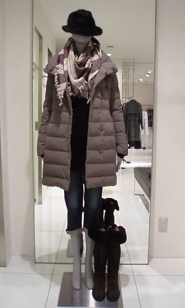 セオリーハイウェスト・トレンチタイプダウンコートグレ-M/11