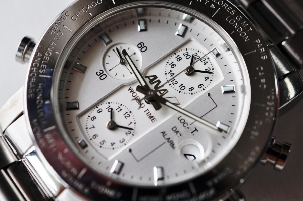 ワールドタイム SEIKO クロノ 美品 T514）希少！ コラボ ANA ワールド