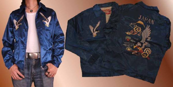 HOUSTONスカジャンイーグルサックスL新品