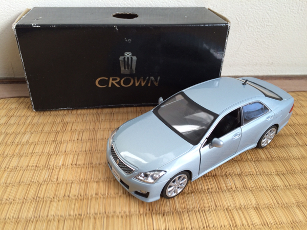 即決トヨタクラウンアスリート非売品ミニカー1/30ブルーサンプル