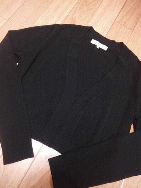 大人気M-PREMIER☆定番シンプルVネックボレロカーディガン