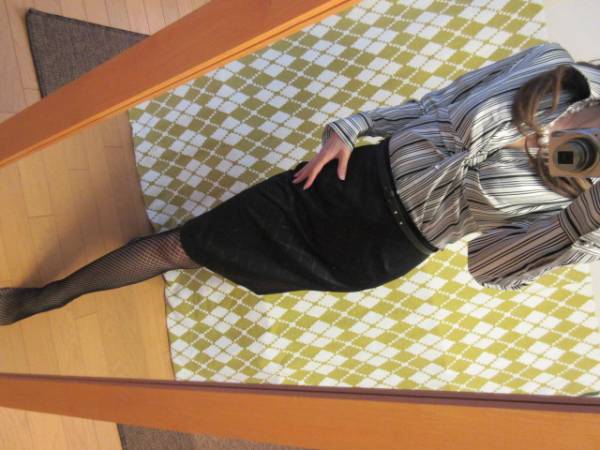 ☆G.F./綺麗系ストライプブラウス＆ブラックスカート☆