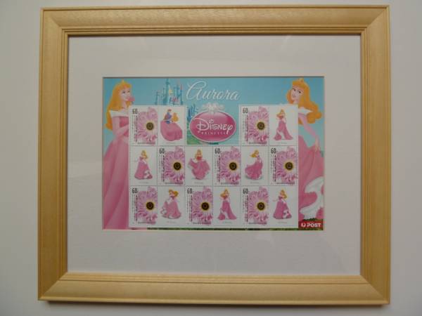 ディズニープリンセスオーロラ眠れる森の美女切手木製額入り 【公式通販】