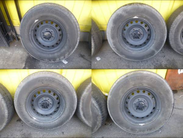 トヨタＦＪ用 17インチ鉄ホイルタイヤ付き4本セット　②