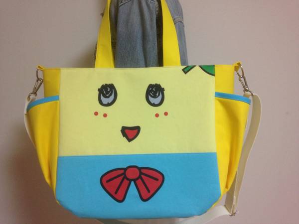 ハンドメイド♪ふなっしー グッズリメイク 3Wayバッグ　大きめ