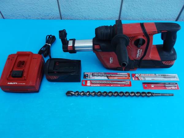 147★HILTI 充電式ハンマドリルTE6-A36-AVR 中古調子良 ビット付