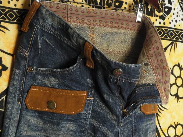 エドウィン433XVSウエスタンジーンズW34濃紺デニムパンツm_d極上