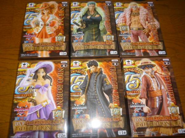 グランドライン１５THワンピースフィギャVOL1，3，5，7，8～全６種