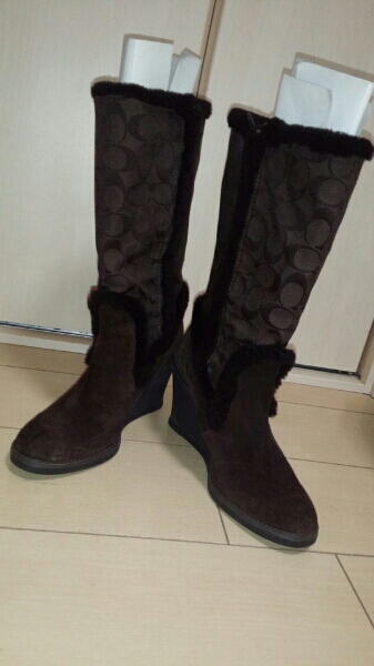 COACH ボア ブーツ 37 ・5　