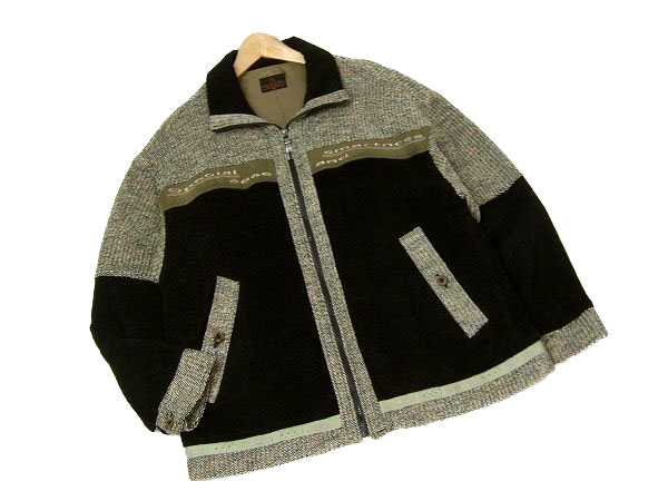 ★サンタフェ★胸ロゴ刺繍★ジップアップ★ニットブルゾン★3