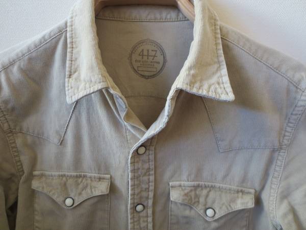 417 レミレリーフ系 コーデュロイ ウエスタンシャツ サイズS