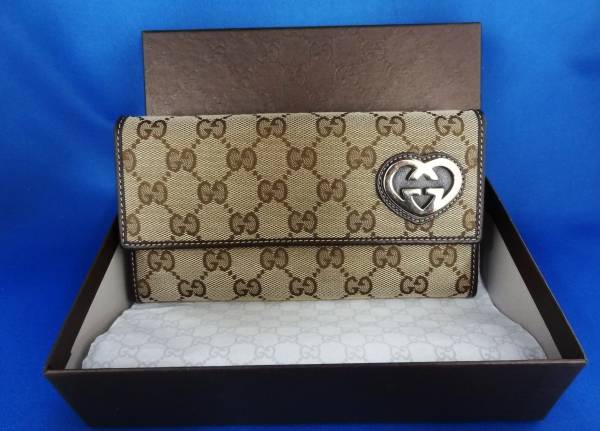 ◆【GUCCi 】グッチ　ラブリー　ファスナー長財布　251861◆