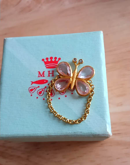 ●マリーエレーヌドゥタイヤック パピヨン チェーンリング♪即決