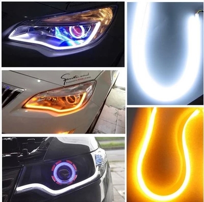 激光シリコンチューブ LEDライト 白/黄二色切替 60cm カットＯＫ