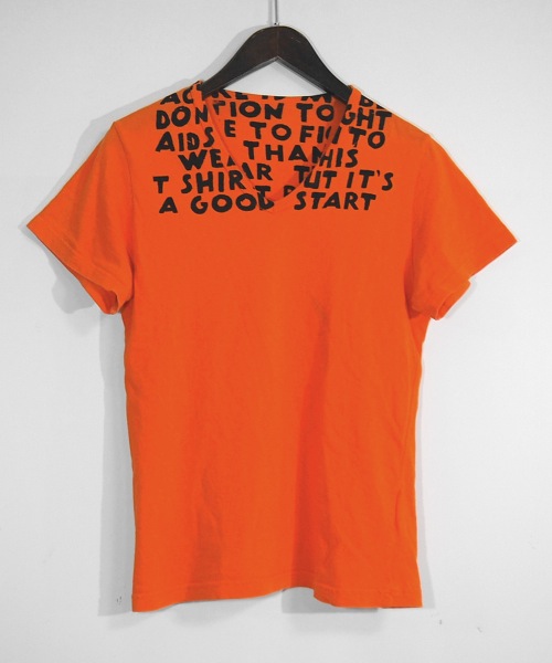 MARTIN MARGIELA マルタンマルジェラ エイズTシャツ S/オレンジ