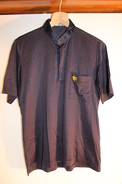 オールド！伊製barrie■イタリー製ボーダー柄ポロシャツダンヒル