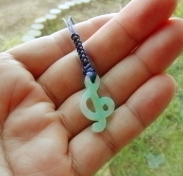 価格交渉可!ト音記号天然A貨本翡翠モダンストラップジョイテック