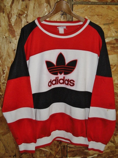 adidas スエットトレーナー トレフォイル サテン 80s RUN DMC