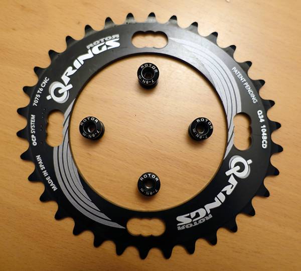 ラスト1枚！ROTOR Q RINGS ☆シングルスピードに！未使用 34t