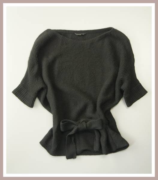 K4876*セオリー*上質◎カシミヤ100％ドルマンスリーブニット/黒