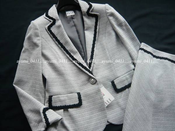 ELLEエル/ツイード.テーラードスカートスーツ９号Ｍavv卒業入学