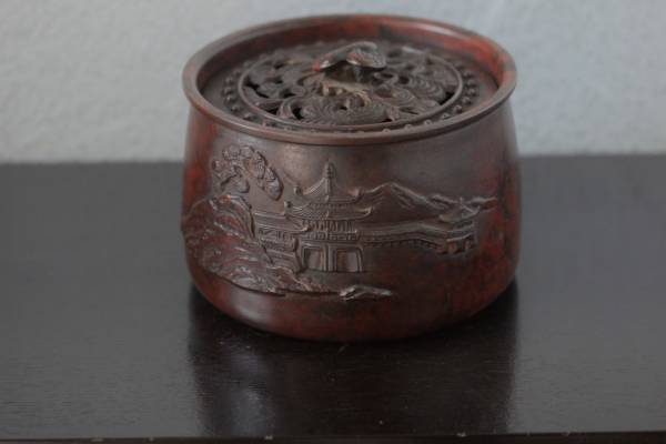 班紫銅　琢斎　建水