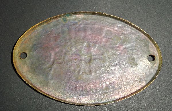☆戦前真鍮エンブレム/竹内製造 検：金庫/東京市馬喰町/天皇(雑貨 