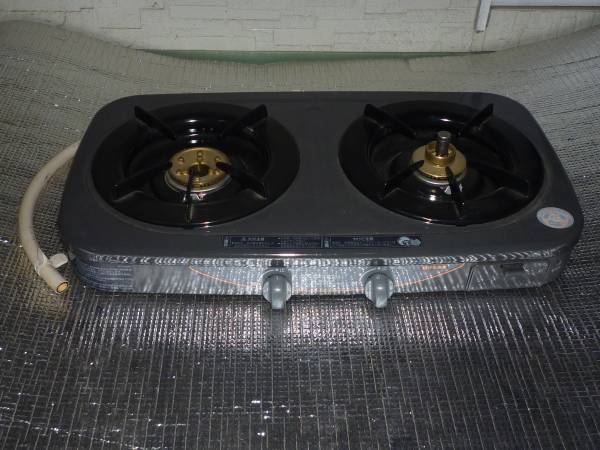 ☆ほぼ新品 薄型2口コンロ 都市ガス パロマ PA-25CRB-8☆(ガス 