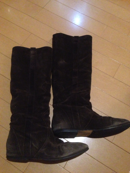 ◆FABIO RUSCONI ファビオルスコーニ スウェードブーツ 茶39◆