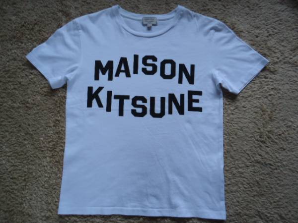 国内正規店購入キツネ胸MAISON KITSUNEプリントコットンTシャツ