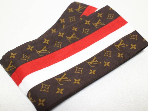 1円～美品【LV本物】廃盤品/スカーフ/モノグラム/ブラウン系