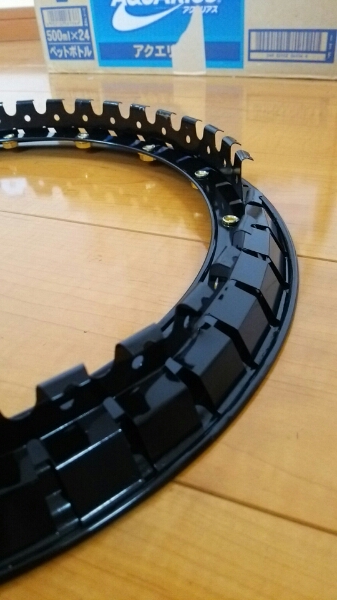 15インチスチールホイール向ビードロック風リング4枚セット(社外品 