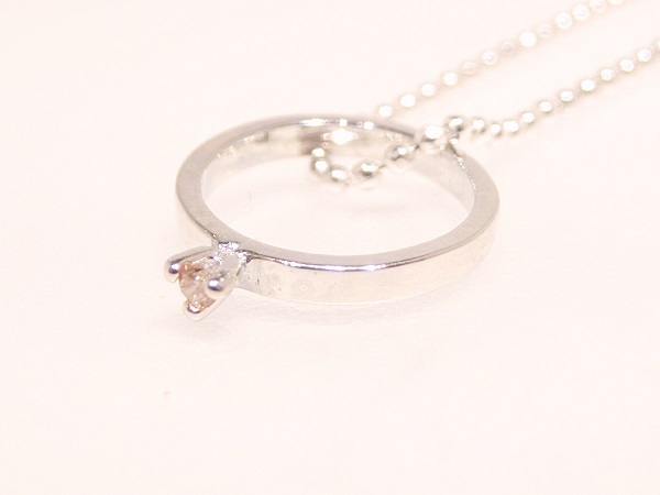 天然ダイヤモンド プチリング 鑑定済み （プラチナ