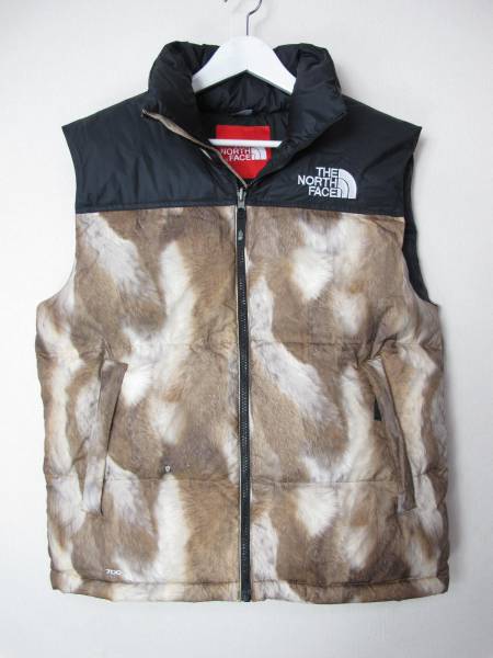 SUPREME × THE NORTH FACE ファー ヌプシ ダウン ベスト c42