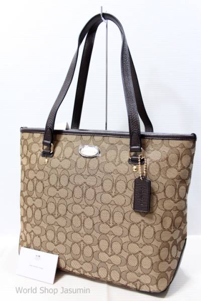 春新製品 新品 1円 本物★コーチ★ シグネチャー トート 残1個