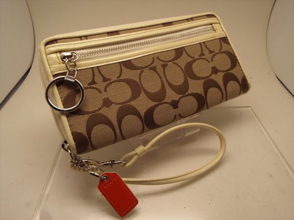 正規 コーチ 高級ラウンドファスナー長財布 送料250円 AK2763