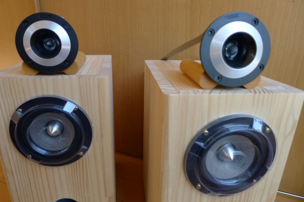 美品☆FOSTEXスーパーツィーターFT17H(ペア)＋スタンド(ペア)☆(FOSTEX 