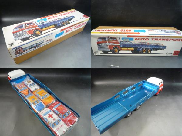 ブリキ】SANYU 三友 AUTO TRANSPORT トラック 車付 箱付(自動車)｜売買