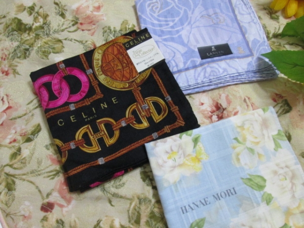 激安ブランドハンカチタオルハンカチセリーヌ ランバン他計5枚 女性用 売買されたオークション情報 Yahooの商品情報をアーカイブ公開 オークファン Aucfan Com