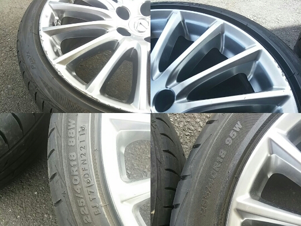 レクサス　純正18インチAW　タイヤセット