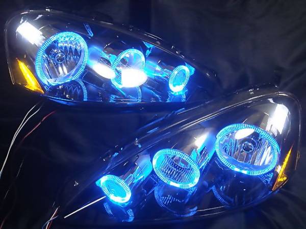 新品加工 DC5後期インテグラ 青白切替えイカリングヘッドライト(ヘッド