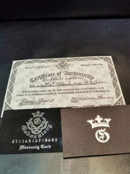 ガボラトリー ウォレットギャランティカード ワランティーカード