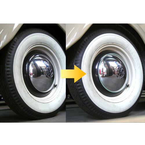 空冷VW ハブキャップ トリムリング/バス,タイプ2,オーバル(純正品