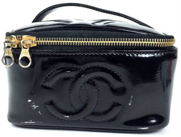 CHANELシャネル エナメルバニティバックポーチ ☆254B25