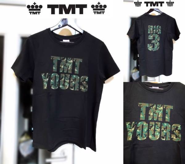 正規 限定 TMT Tシャツ BIG3 迷彩 カモフラ キムタク M 黒　レア