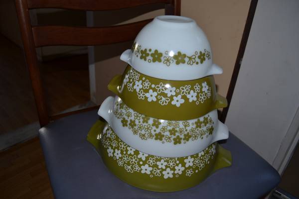 パイレックス PYREXボウルクレイジーデイジー4点セット中古美品