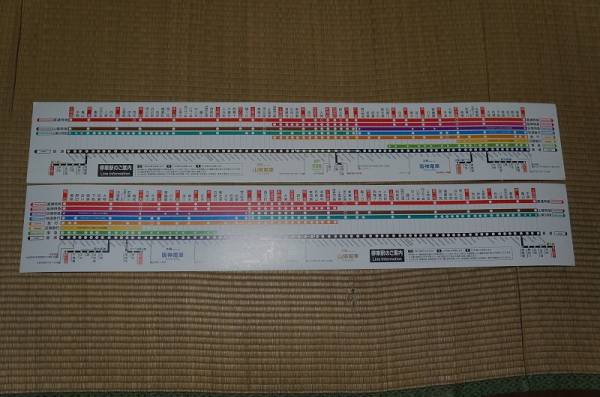 阪神・山陽電車】車内ドア上路線図 海山2枚セット(西九条まで)(廃品