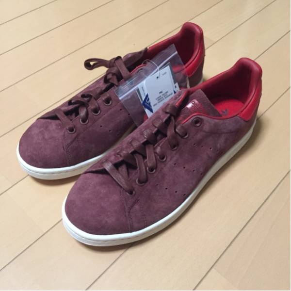 adidas スタンスミス スエード レッド 26.5cm lad musian