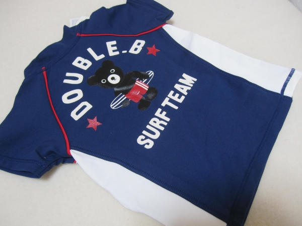 新品■ミキハウス ダブルB 半袖ラッシュガード 90