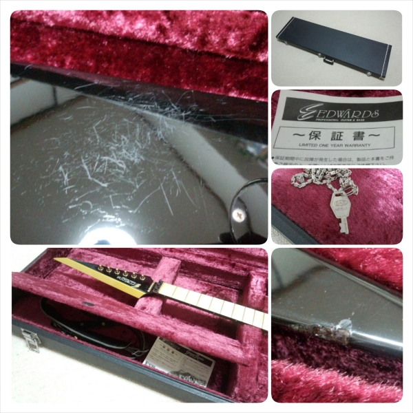 希少!!Edwards AION IZUMIモデル 変形ギター 専用ハードケース付(ESP